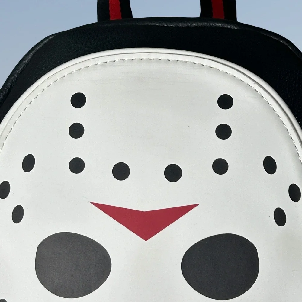 Friday the 13th‎ Jason Voorhees Mask Mini Backpack Black Red Small